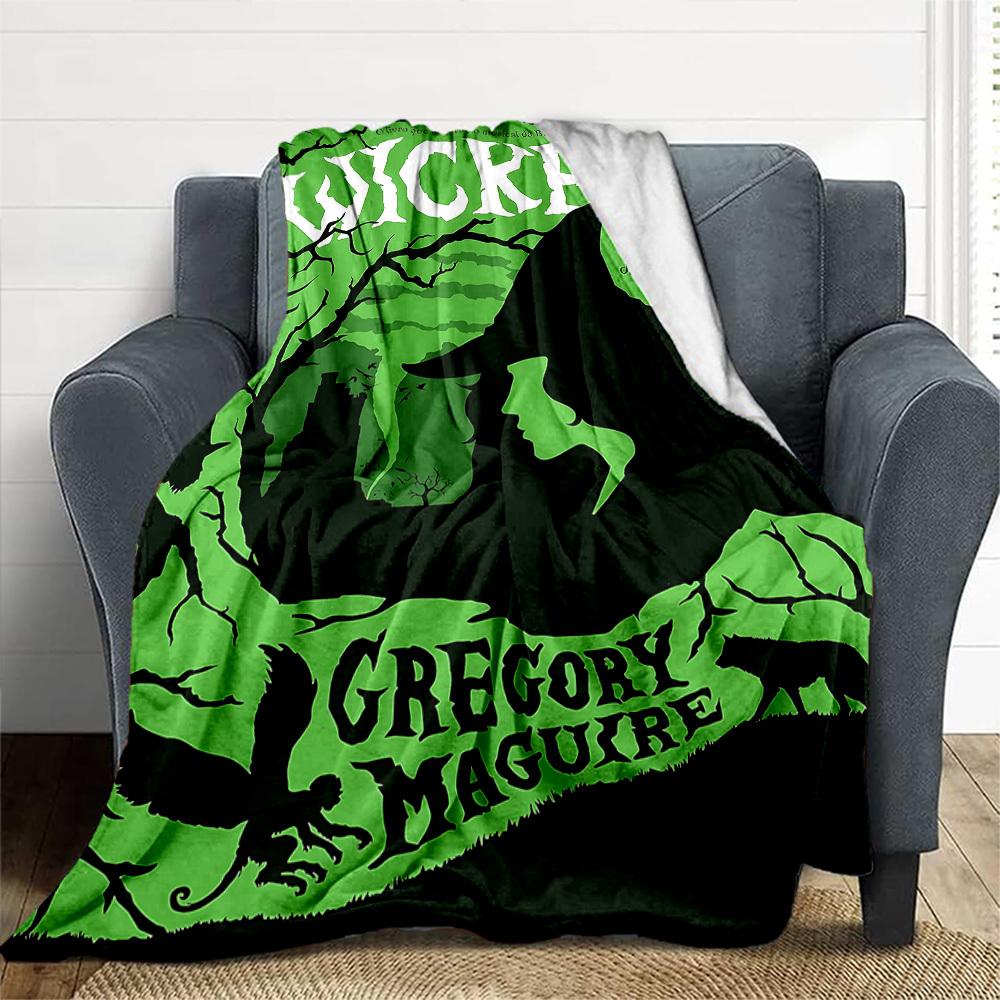 1pc Wicked Outdoor Blanket Lightweight Flannel, Soft & Warm, All-Season Use for Sofa, Outdoor, Camping, Living Room, Office089