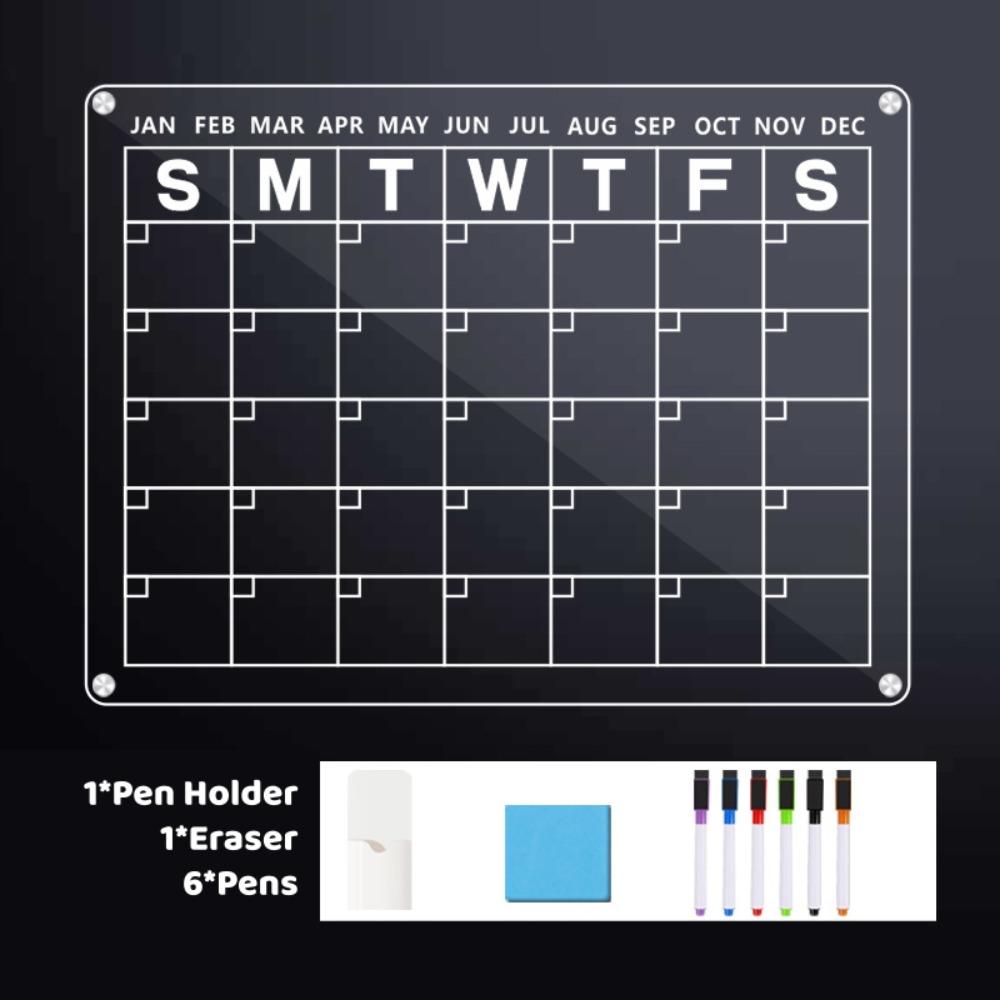 Message Note Monthly Weekly Planner Reusable Rewritable Fridge Clear Board  Office