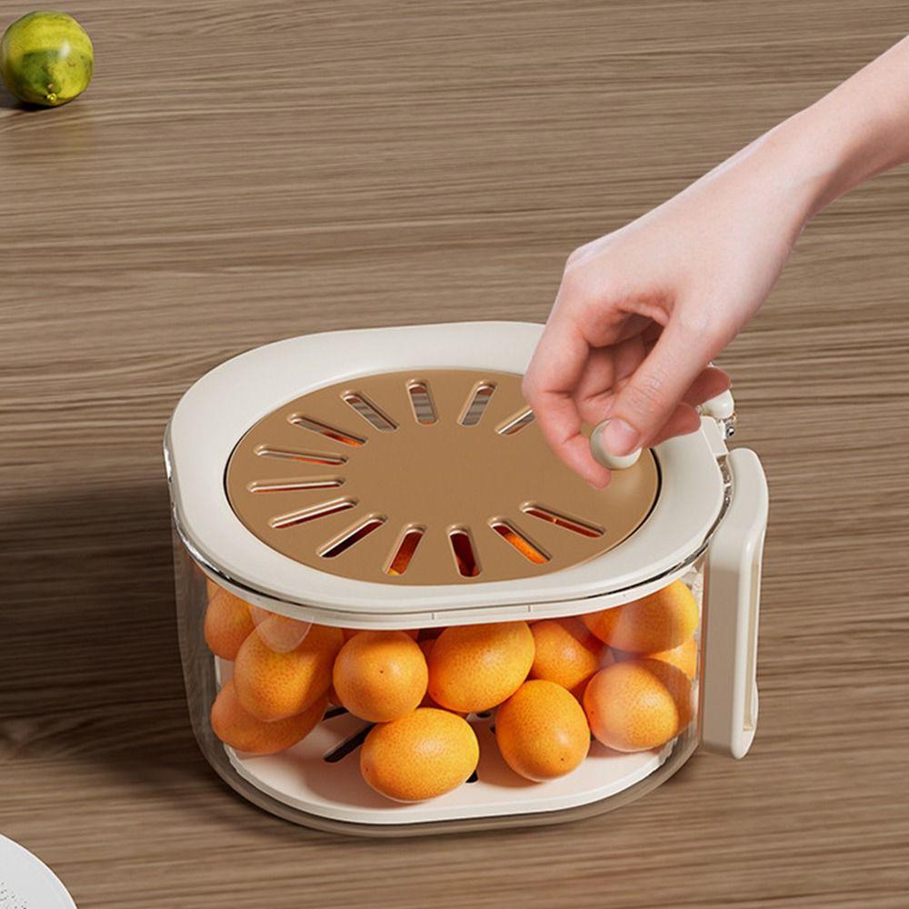 Splash-proof Fruit Cleaning Bowl Foldable Handle Fruit Drainer Container  Home