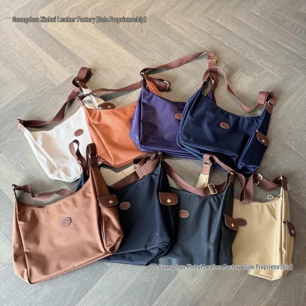 Faye Wong Style Dragon Inlay Waterproof Nylon Crossbody Hobo Bag - Large Capacity Travel Shoulder Bag