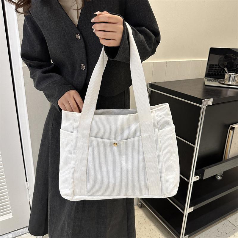 Elegant And Spacious Womens Tote Bag For Daily Use With Canvas Material And Stylish Urban Design
