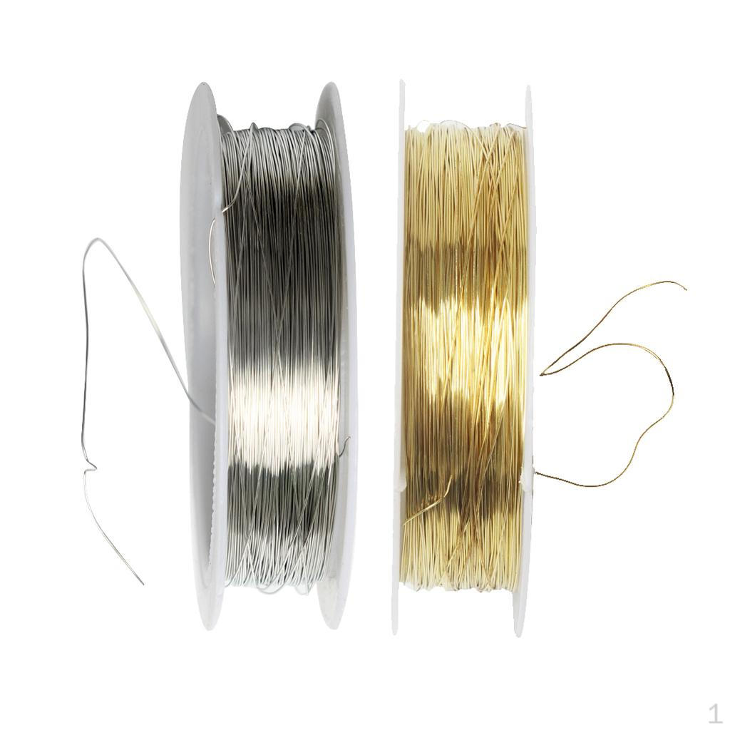 

2 котушки по 22 метри залізного дроту для виготовлення ювелірних виробів DIY Весільний 0,3 мм