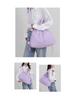 Women's Puffy Drawstring Shoulder Bag: Large Capacity Down-Filled Nylon Crossbody Cloud Bag