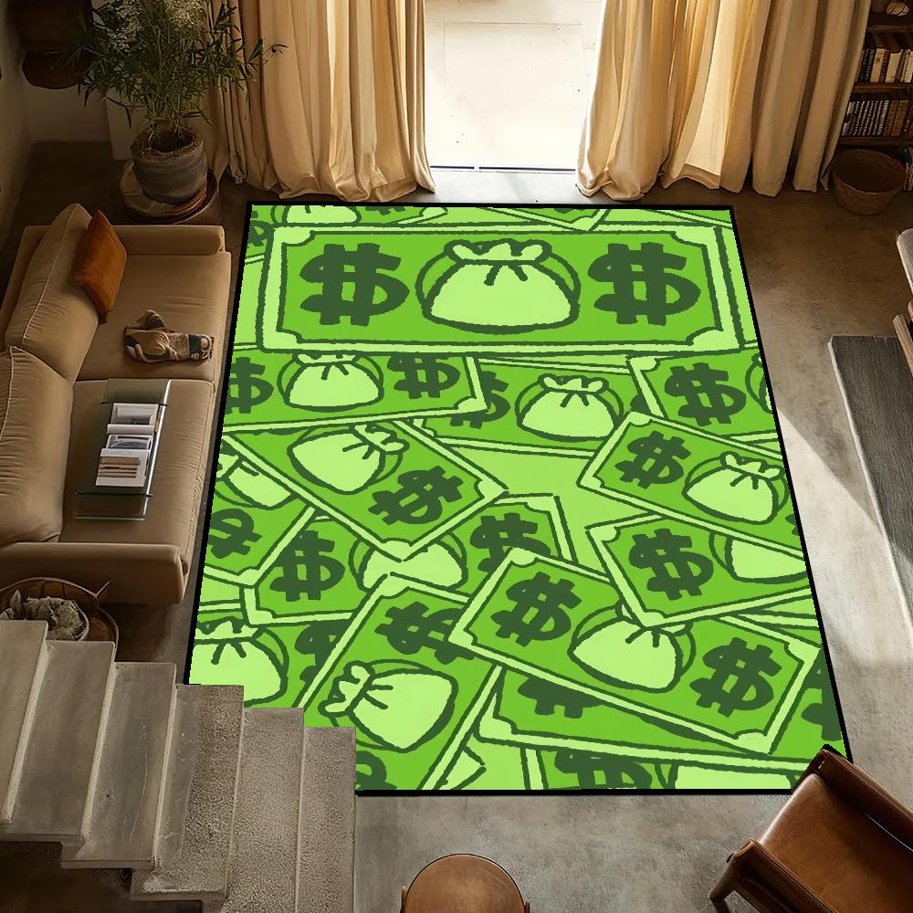 Door Mat Anti-Slip Kitchen Bedroom Coin Funny Art Handmade Tufted Rug Carpet Living S-spongebobs Room Money Entrance Decoration