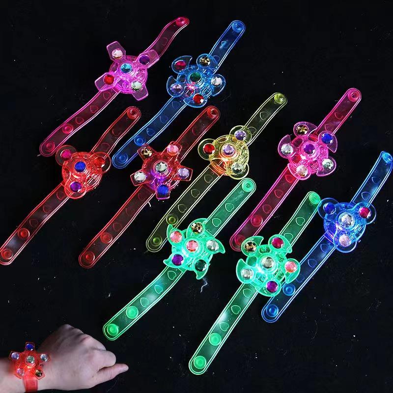 Flashing Luminous Gyroscope Bracelet Toy for Kids - Popular Street Stall Accessory