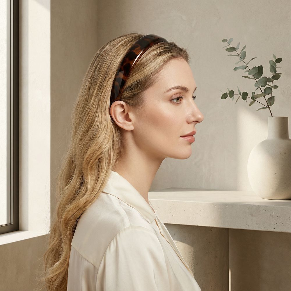 Korean Tortoiseshell Hair Hoop Simple Non-slip Teeth Headband New Retro Leopard Hair Hoop  Women