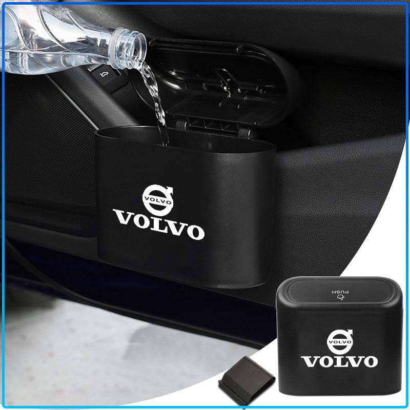 Car Trash Bin Hanging Storage Box ABS Square Pressing Trash Bin For Volvo 240 C70 S40 S50 S60 S70 S80 S90 V40 V50 V60 V90 XC40 XC60 XC90 Vnl Truck