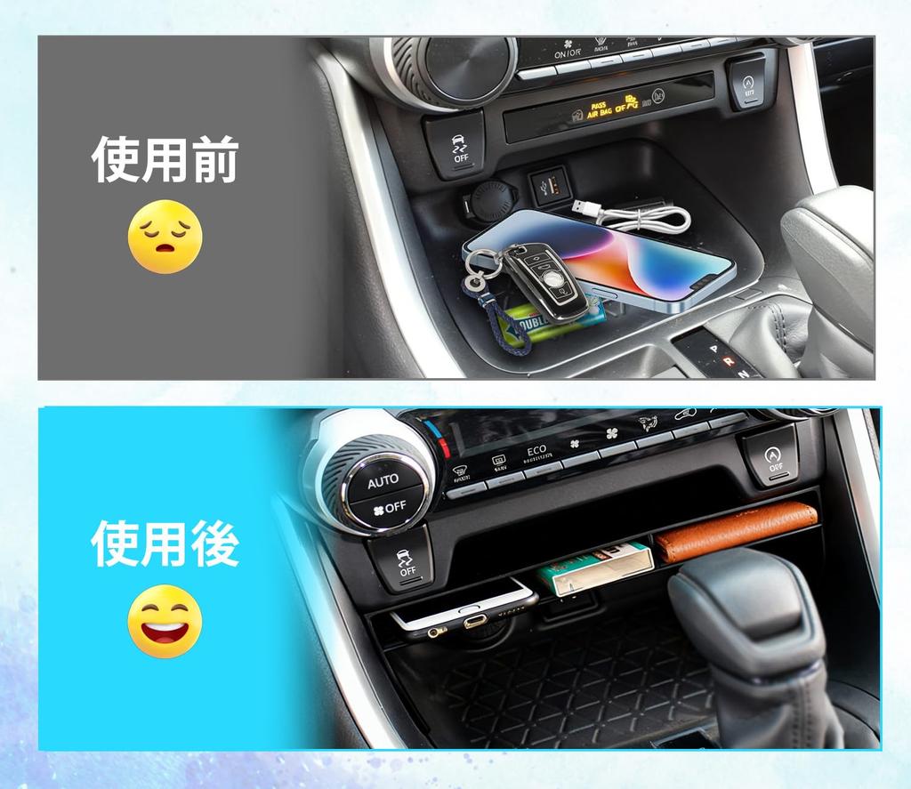 Toyota RAV4 50 Series Drive Armrest Tray Center Console Storage Box and Interior Accessories (2019-2025) Right-Hand + Set, Non-Slip, Waterproof,
