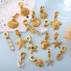French Retro Seaside Vacation DIY Marine Life Bikini Pendant, 18K Gold-plated Versatile Accessories 2026
