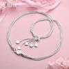 925 Sterling Silver Snake Heart Necklace, Fashion Jewelry
