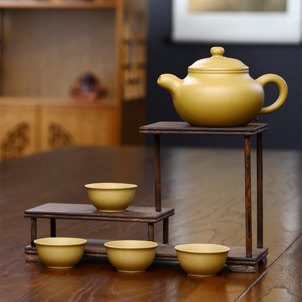 Yixing Handmade Golden Duan Ni Zisha Teapot - Antique Style Household Tea Brewing Set