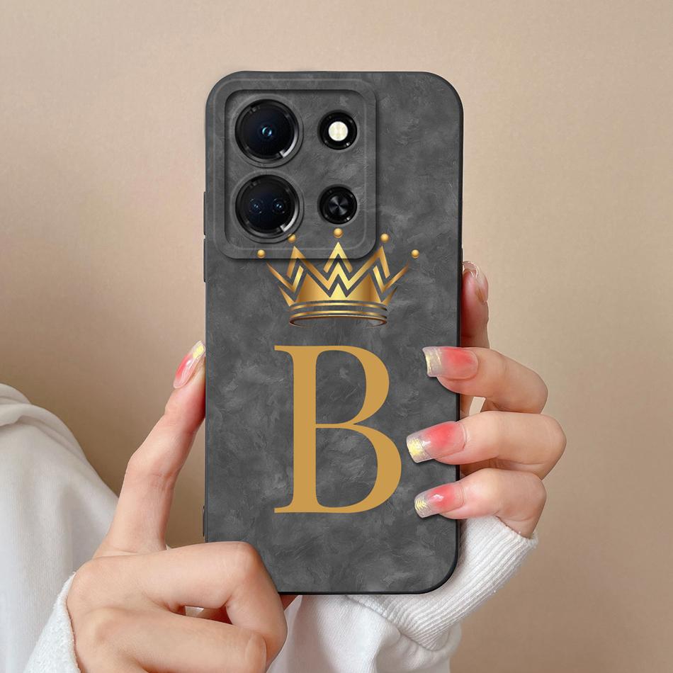 For Infinix Note 30 Pro 30i 30 VIP Phone Case Cute Panda Letters Soft High Quality Liquid Silicone Shockproof Couple Back Covers
