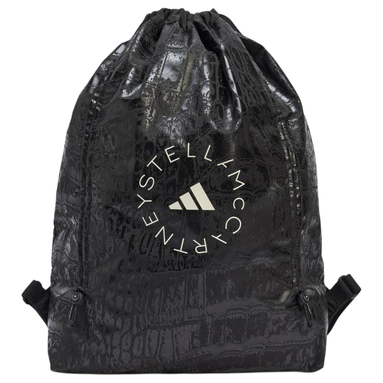 Adidas X Stella McCartney Collaboration Series Logo Design Drawstring Closure Backpack Unisex Backpack Black JY4205 Black