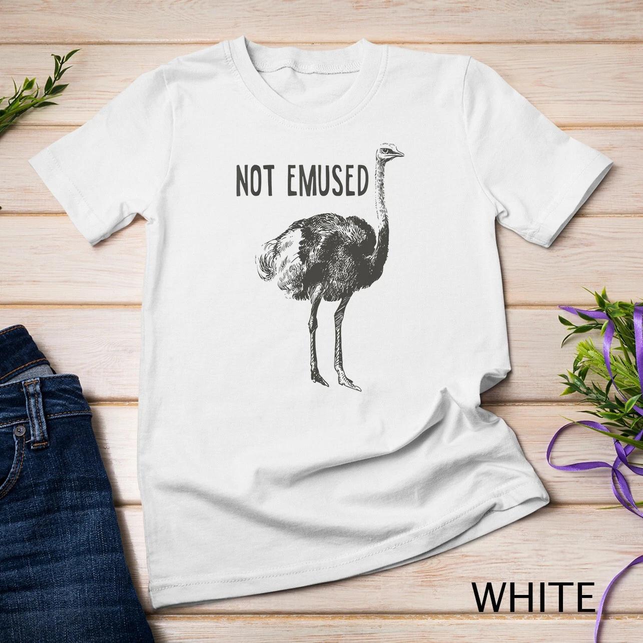 Funny Emu Shirt - (Emu Graphic) Not Emused Unisex T-shirt 2XL