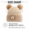 Windproof Ear Protection Cap Cartoon Bear Beanie Hat Cute Knitted Baby Hat  Baby Kid