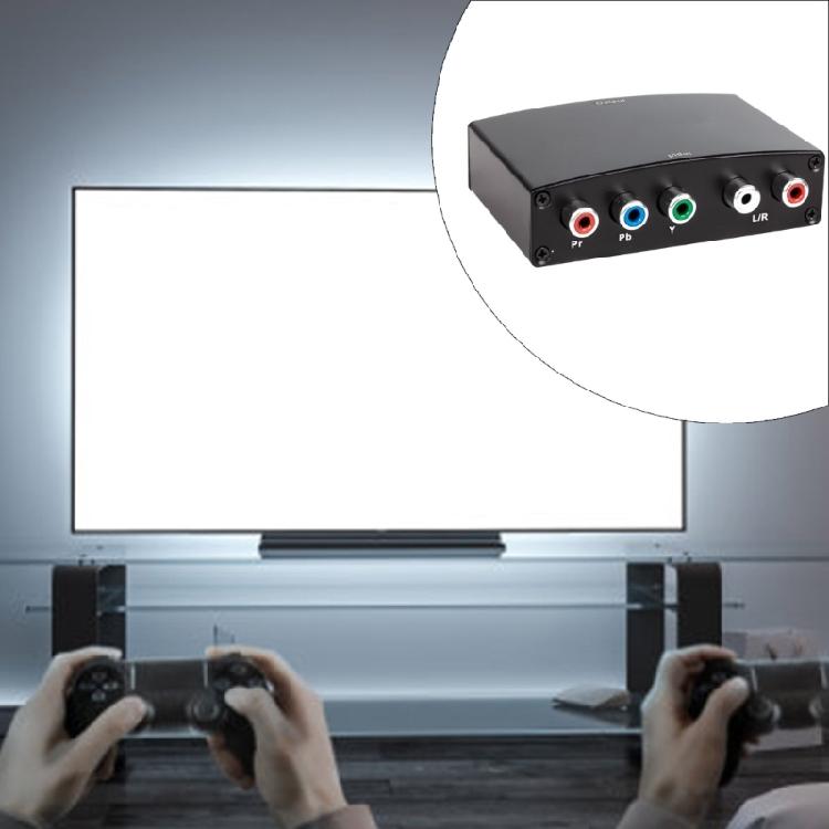 Konwerter HDTV na wideo komponentowe z dźwiękiem Obsługa wejścia 480P 720P 1080i Konwerter komponentowy dla projektora konsoli