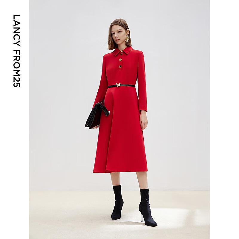 LANCY Vintage Hepburn A-line Long Sleeve Dress