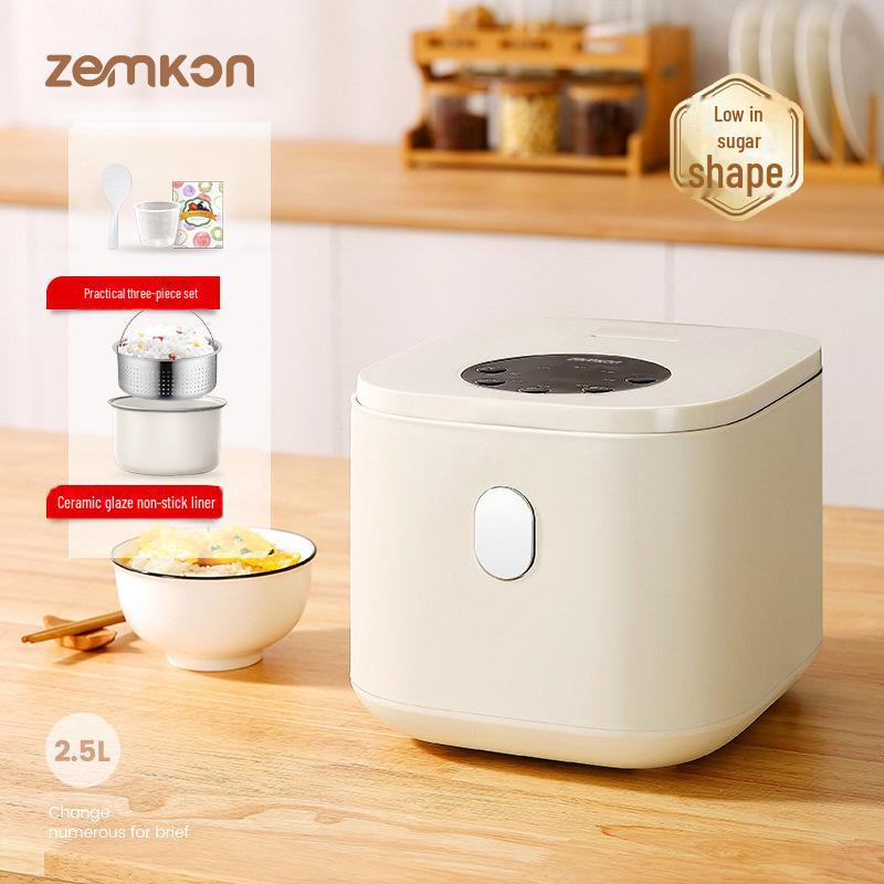 Zemkom Smart Mini Rice Cooker (1-3 People) with Rice-Soup Separation