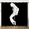 Curtains Black And White Simple Wind Curtains Digital Printing Curtains Blackout Free Punching Bedroom Living Room