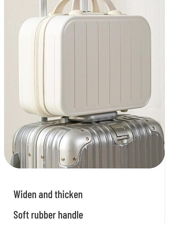 14-Inch Women's Portable Makeup and Toiletries Storage Box with Suitcase Hook