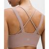 Lululemon Like A ClouD RibbeD Longline brA  Light Support  D DD Cup Ashen Rose