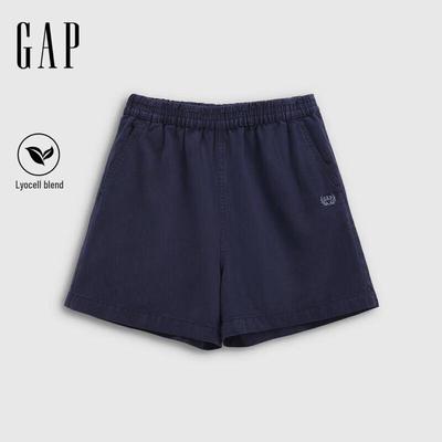 Women's Cotton Lyocell Blend Logo Casual Shorts