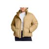 Under Armour UA Limitless Solid Color Stand Collar Comfortable Soft Jacket Down Coat Women Jackets Camel-Brown 1384648-263