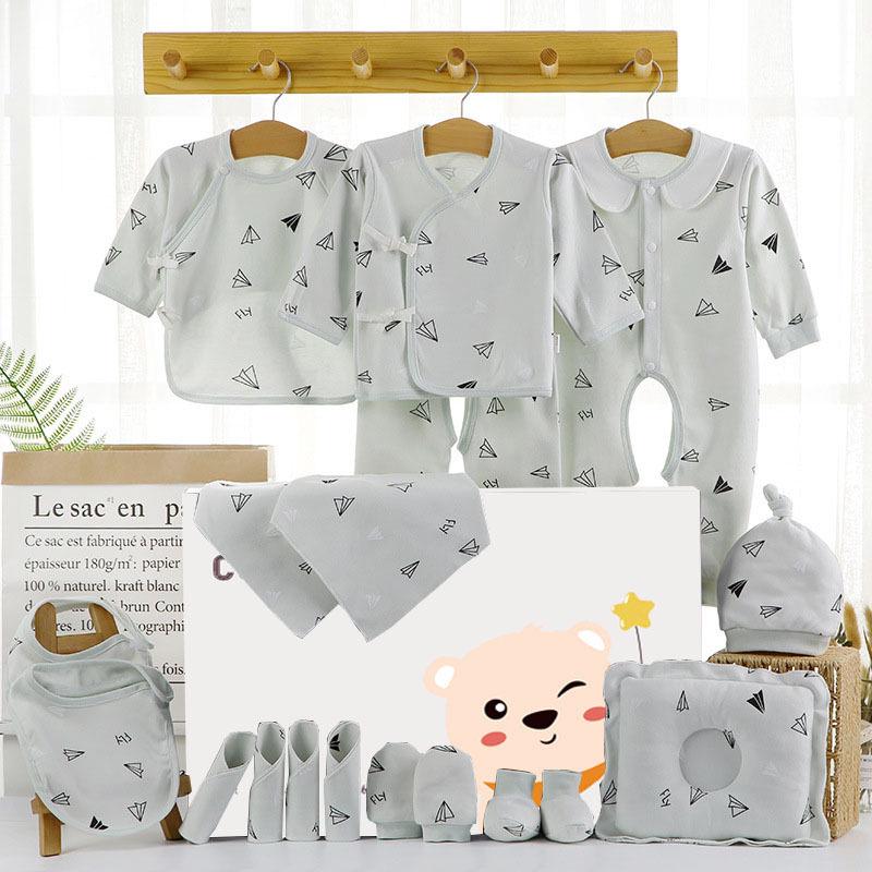 

Подарункова коробка для одягу для новонароджених: Осінньо-зимовий одяг унісекс для святкування повного місяця