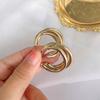 50 Mm Big Gold Color Hoops Earrings Minimalist Thick Tube Round Circle Earrings Zinc Women Alloy Metal Chic Trendy Style Hiphop RockMinimalist Jewelry