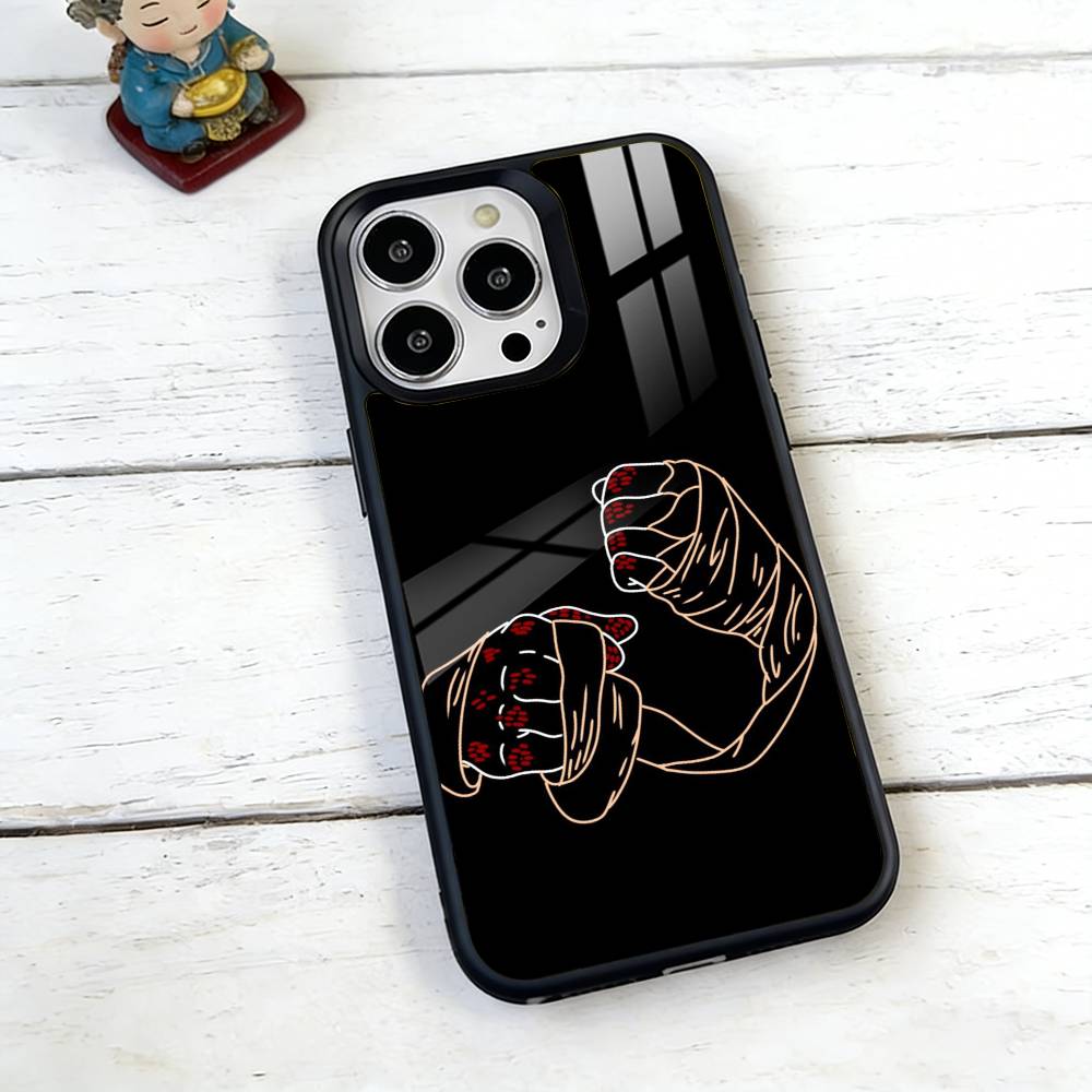 Coque de téléphone sur le thème du Champion de Boxe Pour iPhone17,16,15,14,13,12,11 Plus,Pro Magnétique avec Charge sans fil Magsafe