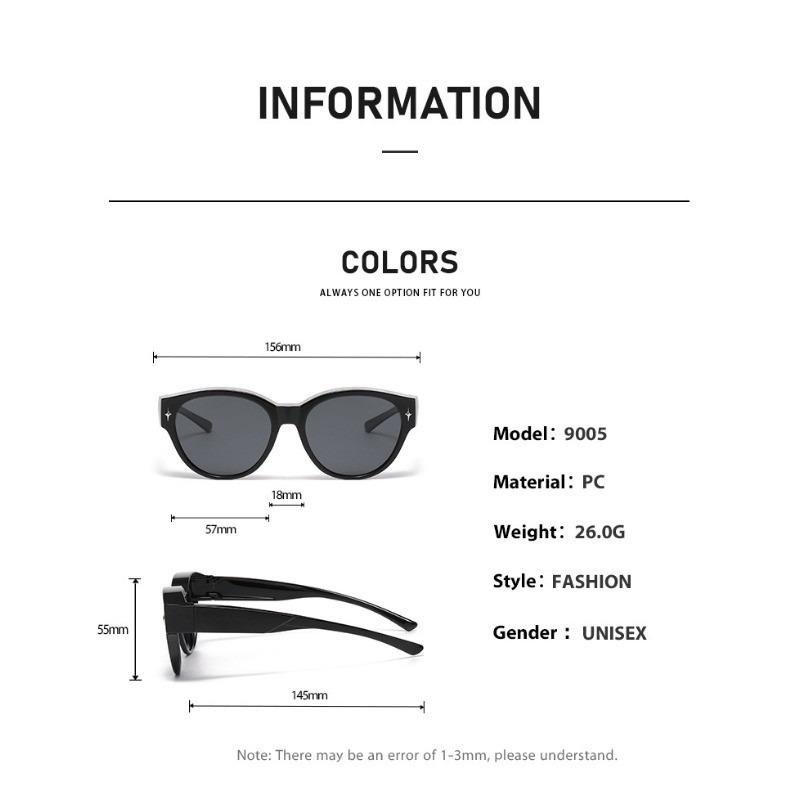 Stylish Cat-Shaped Sunglasses Can with Myopia Glasses Option UV Protection for Men and Women Driving Sunglasses