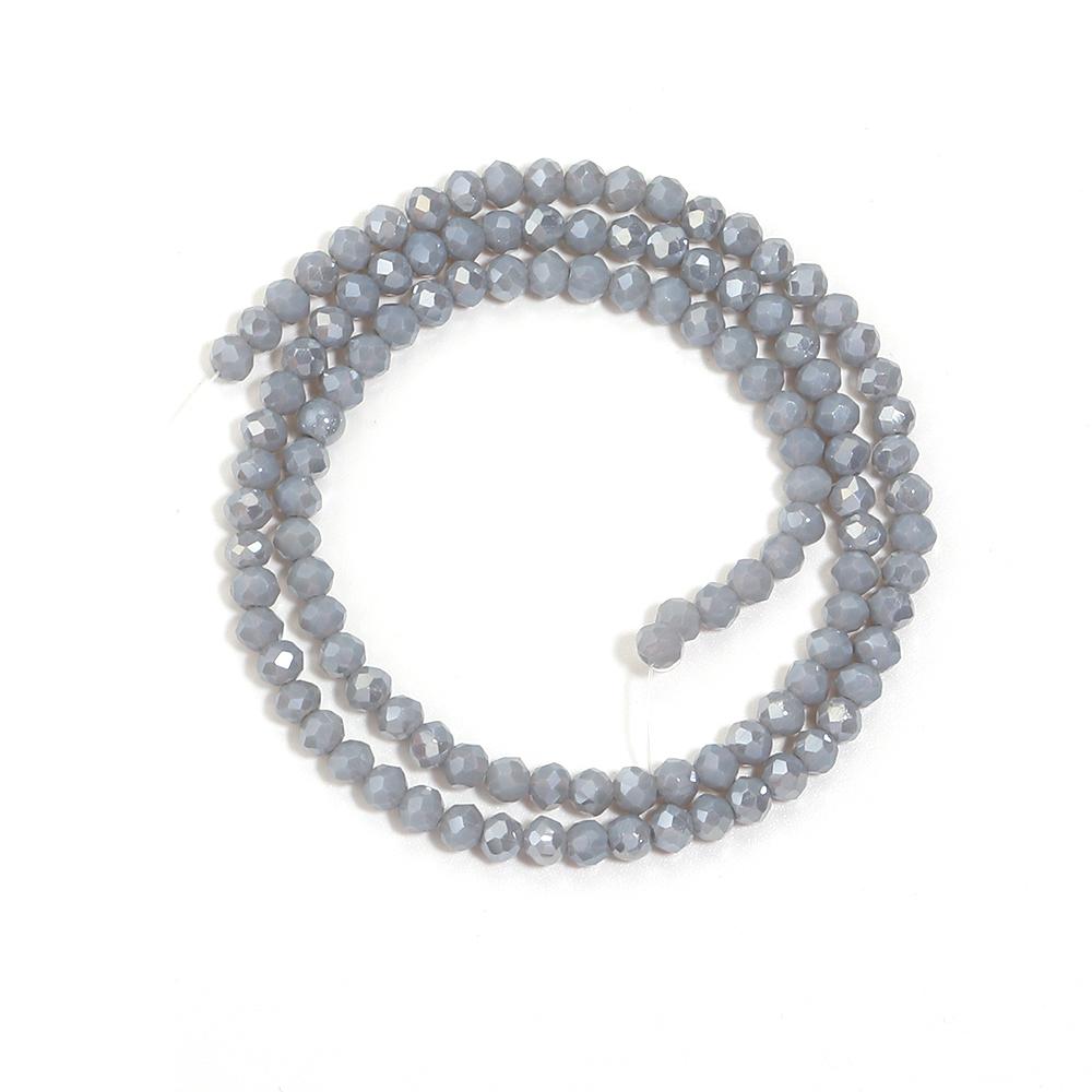 3/4/6/8/10mm Austria Faceted Crystal Beads Grey Porcelain Glass Loose Spacer Beads For Jewelry Making DIY Bracelets Necklace