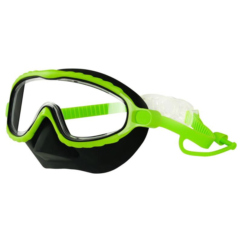 Occhialini da nuoto a tenuta stagna con copri naso Ampia visione a 180° Maschera subacquea Antiappannamento Per snorkeling Piscina Lago Giochi d'acqua