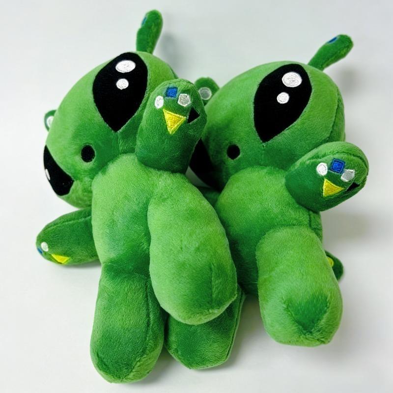 Grünes Alien Plüschtier Anime Tentakel Horn Alien Monster Plüschpuppe für Jungen Mädchen Niedlich Weich Gefüllt Kissen Geschenke