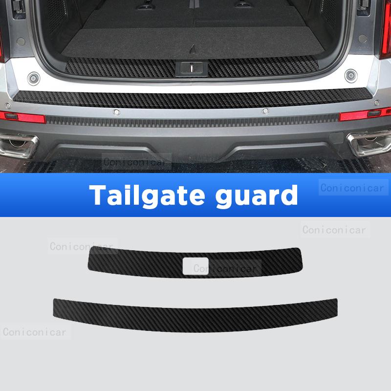 

For GAC Trumpchi GS8 -2025 Auto Tailgate Guard Door Sill Pedal Carbon Fibre Texture Accessories Leather Styling Car Sticker Tallgate guard