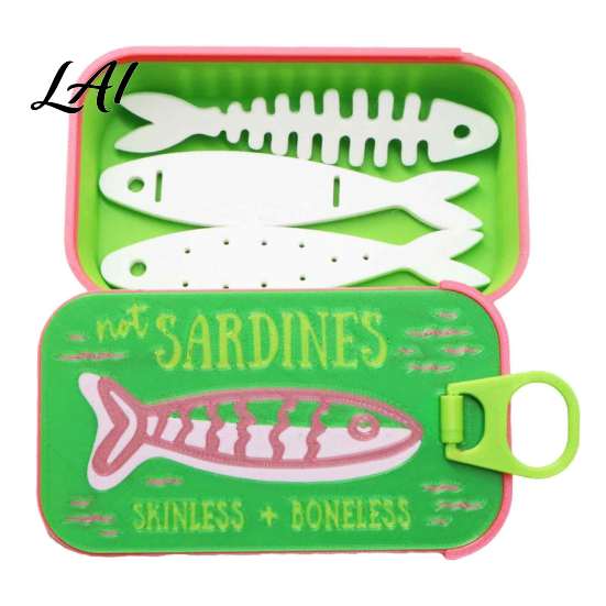 Creative Holiday Gift for Jewelry Lovers Halloween Box 3D Printed Small Keepsake Box with Fish Party Favor Shaped Holder Gothic Decorative Organizer