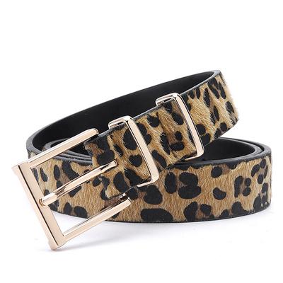 Belt Women'S Decorative Creative Leopard Print Horsehair Women'S Belt With Jeans Belt Women'S Belt Tide