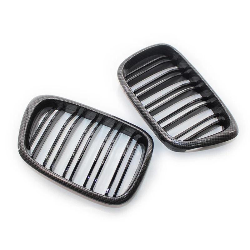 For Bmw 5 Series E39 525 528 530 535 1999-2003 Car Grille Front Kidney Grill Double Line Black 51137005837 51137005838
