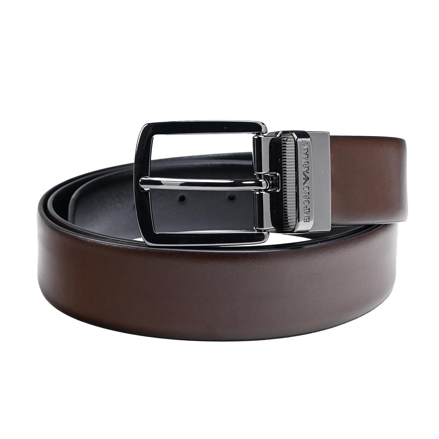 

EMPORIO ARMANI Коричневый Кожаный Совместимый со Stringer Y4S576 Y748I 88213 Мужской Ремень, Ширина 3,5 см, Системы, Двусторонний, [Б/У]