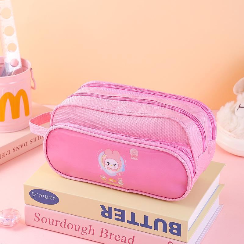 Sanrio Cartoon Large Capacity Pencil Case: Cute, Durable, Multifunctional, Three-Layer Design