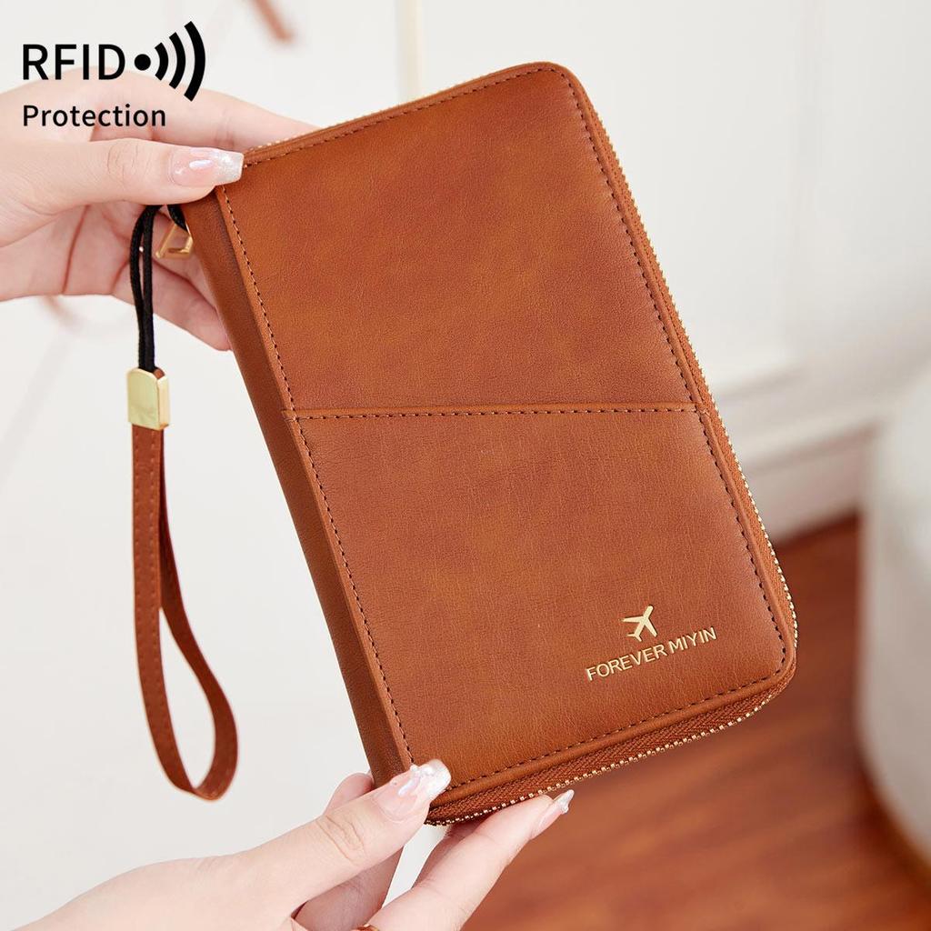 2024 RFID Anti-Theft Multi-Functional Passport and Travel Document Bag