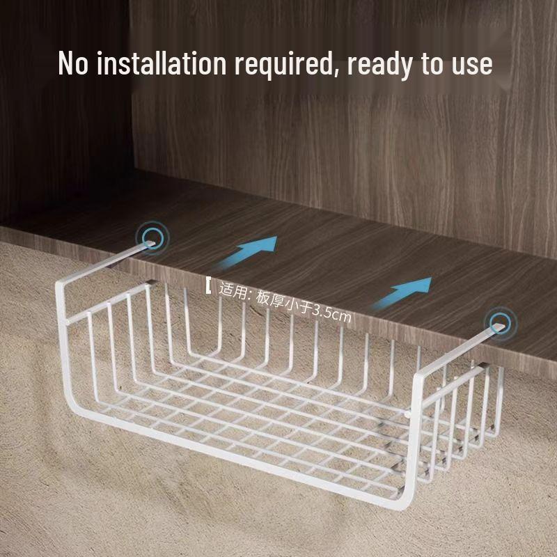 Under-Desk Hanging Storage Shelf for Dormitories