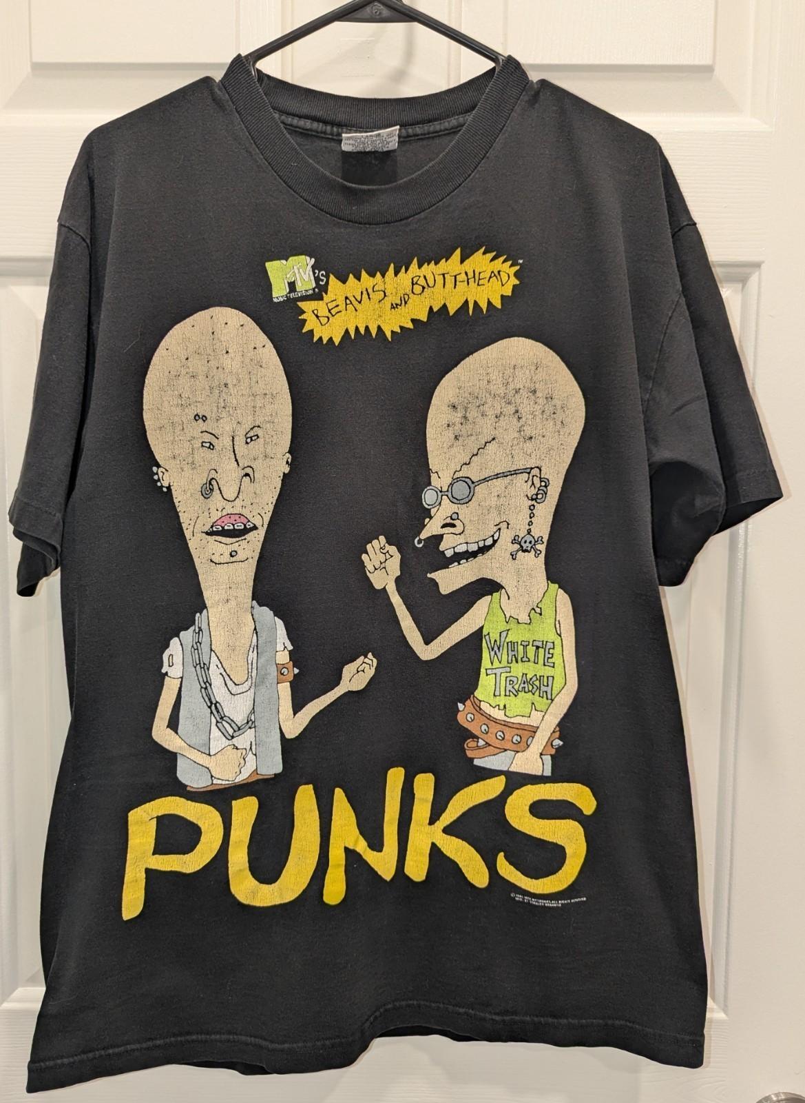 Beavis and Butthead Punks black t-shirt reprint unisex shirt AN63226 Unisex T-Shirt S