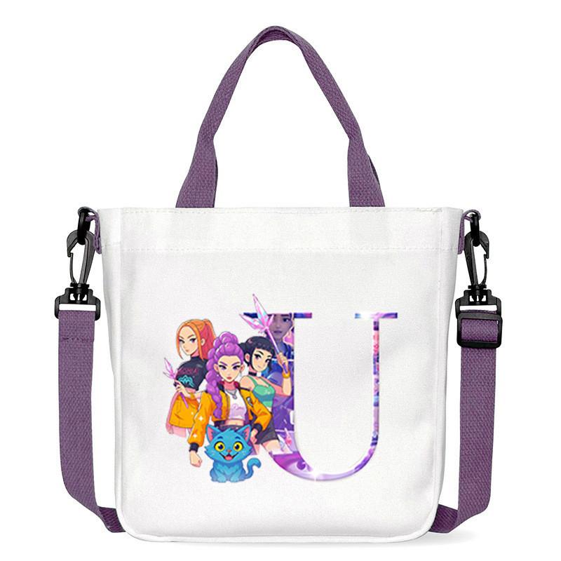 Kids Girls Sajaboys Rumi Mira Zoey Printed Student Lightweight Crossbody Bag Casual Canvas Shoulder Bags