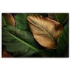 Canvas Print, Gold and Green Leaves