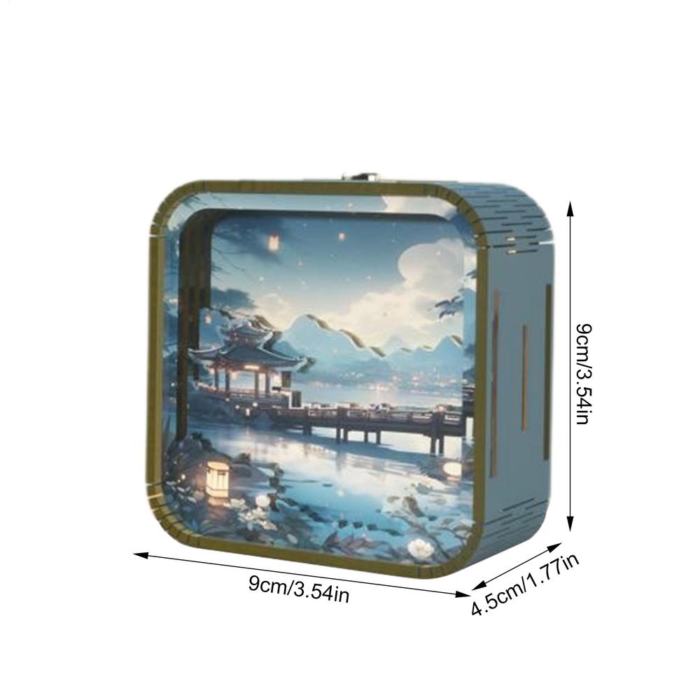 

3D Wood Puzzle Light Art Lamp Craft Kits Novelty Lamp for Women and Kids Home Decorations for Bedroom and Living Room