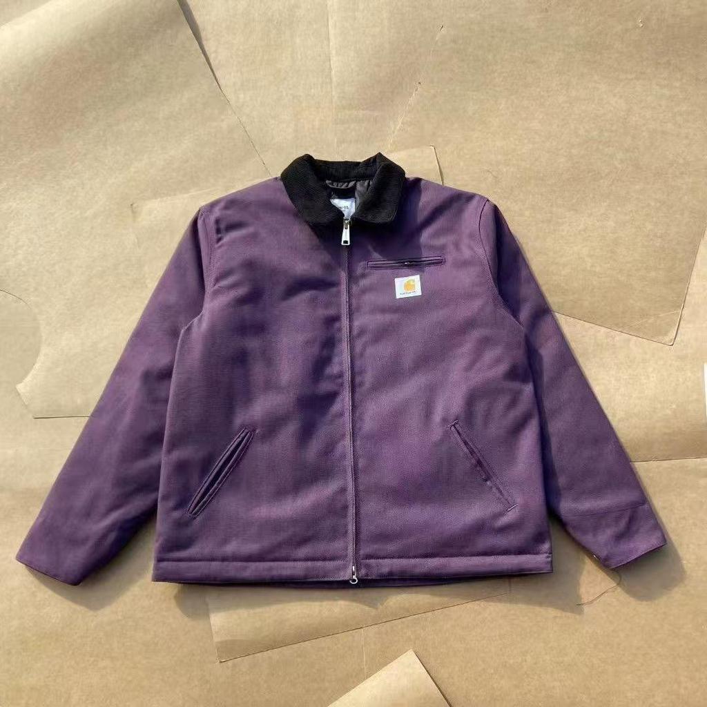 US High Street Carhartt Canvas Arbeitsjacke: Schwere Unisex Freizeit-Jacke mit Kragen für Frühling, Herbst, Winter