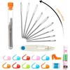 Yetaha Crochet Hook 11 Knitting Yarn Hand Sewing Lace Jumbo Crochet Stitch Row DIY Set with Case Set, Needles, Needles, Needles, Needles, Hooks,