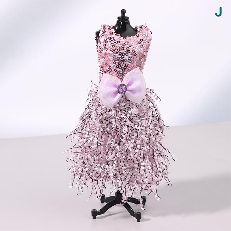 

Fashion Lace Doll Clothes For Doll Dress Outfits Party Gown Bowknot Skirt Sequin Tassel Dress 1/6 Dolls Accessories Toys