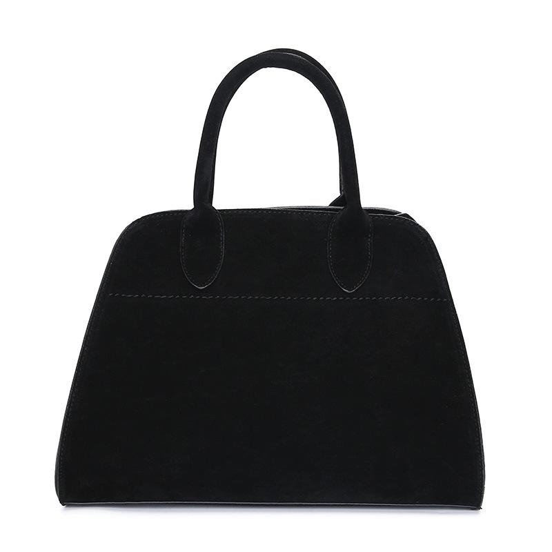 

Женская матовая минималистичная сумка-тоут - Большая вместительность, ретро-сумка для осени/зимы One Size чёрный